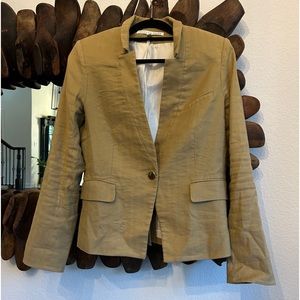 Veronica Beard camel colored blazer size 12 one button *small flaws